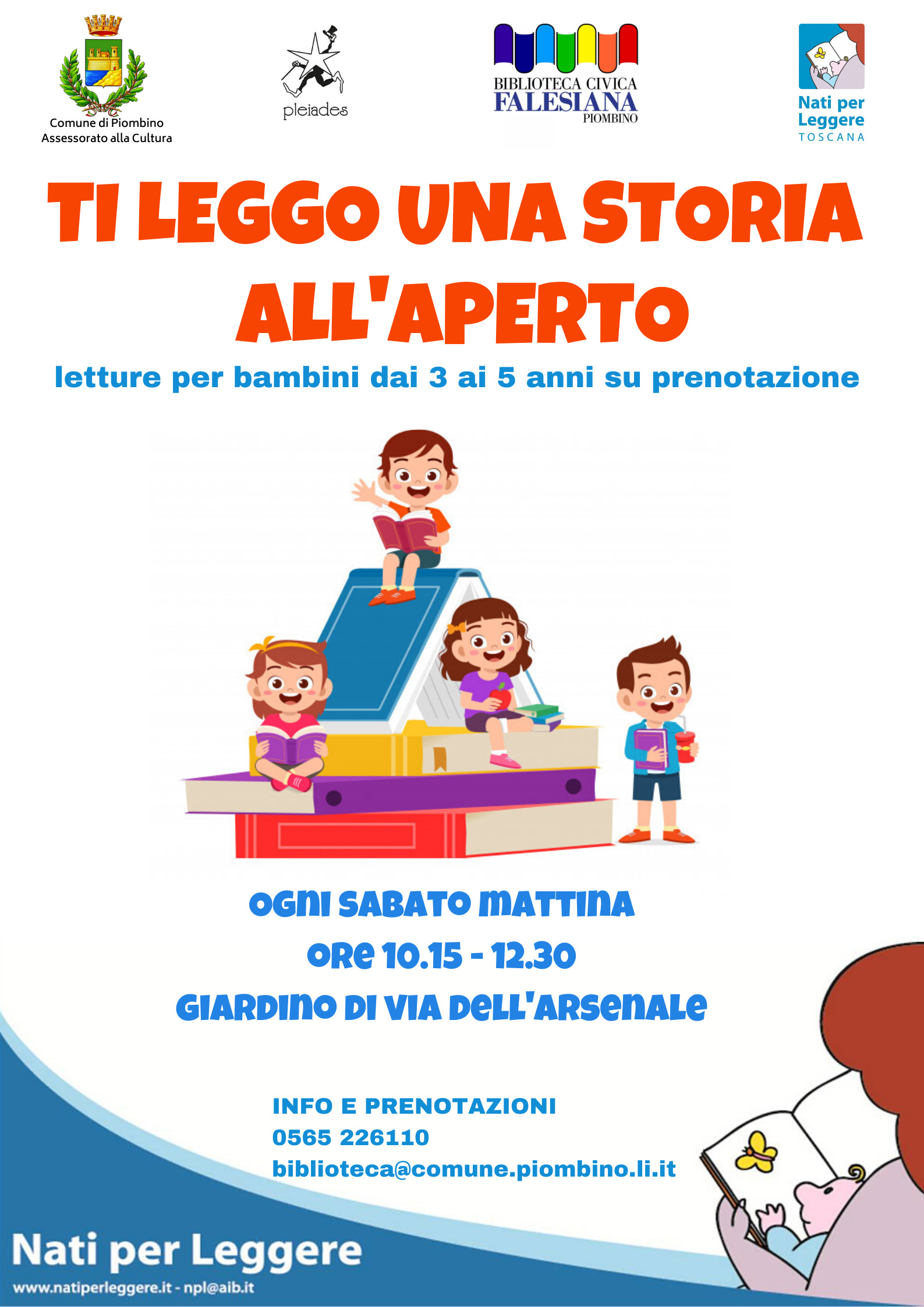 Ti leggo una storia all\'aperto, continuano gli appuntamenti con le letture per bambini