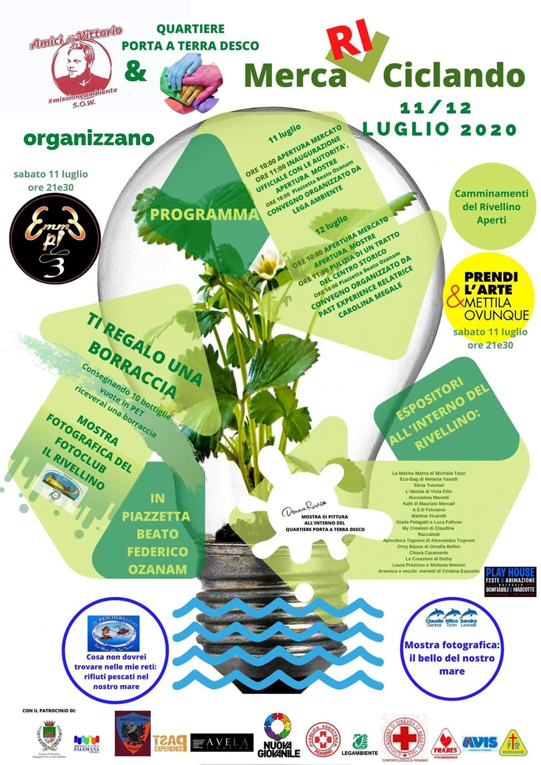 MercaRiciclando, due giorni di iniziative per la tutela ambientale: sabato 11 e domenica 12 luglio
