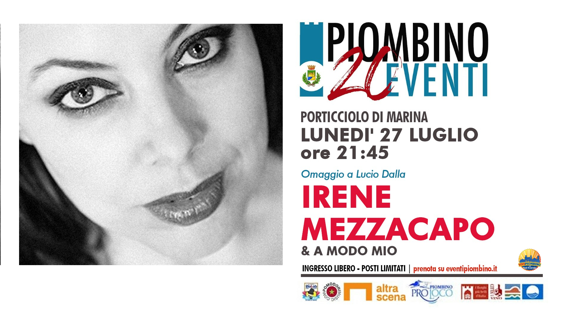 20Eventi, "Le storie di Lucio Dalla" con Irene Mezzacapo