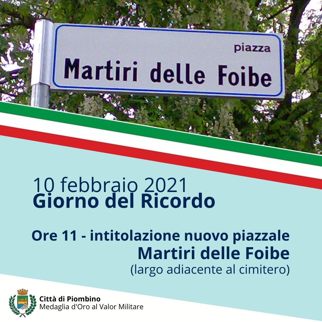 Le iniziative del Comune in occasione del Giorno del Ricordo