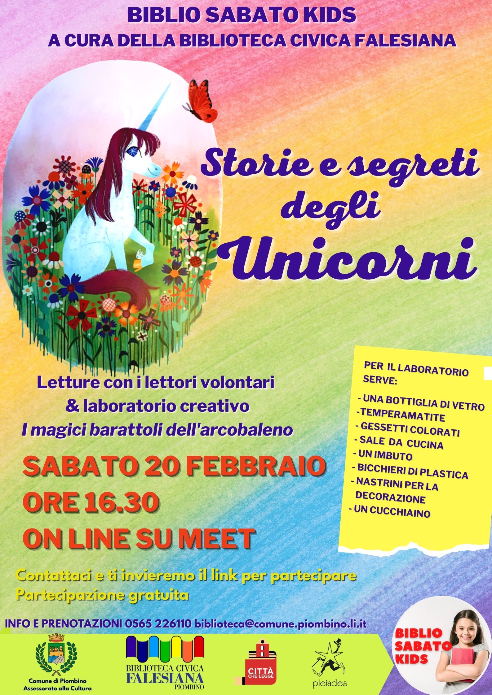 Biblio sabato kids, nuovo appuntamento dedicato agli unicorni