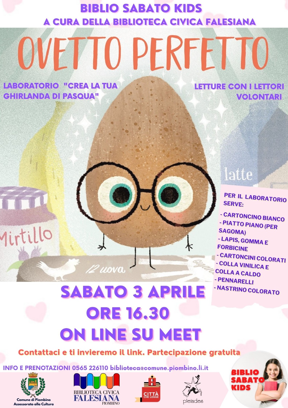 Torna il Biblio sabato kids con l\'appuntamento dedicato alla Pasqua
