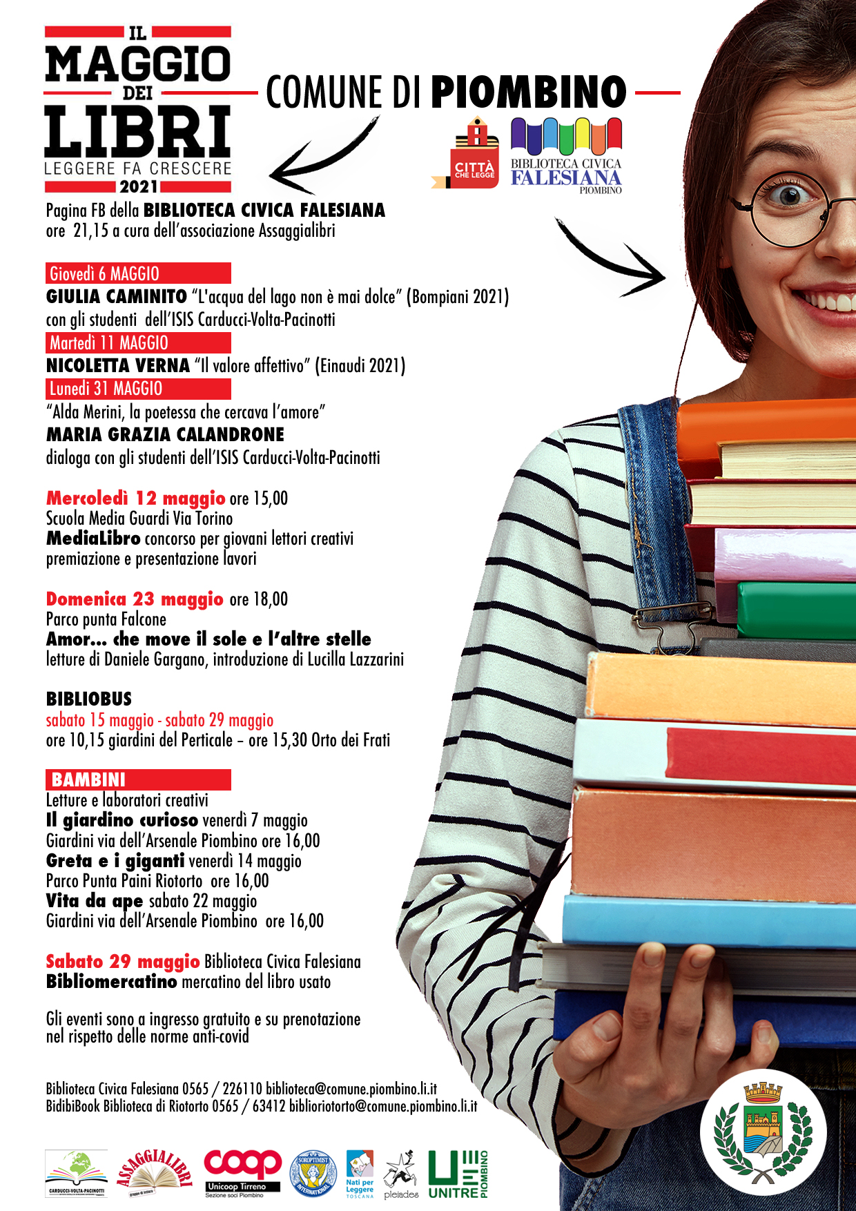 MAGGIO�DEI LIBRI,�SABATO�29 DUE APPUNTAMENTI CON BIBLIOBUS E BIBLIOMERCATINO