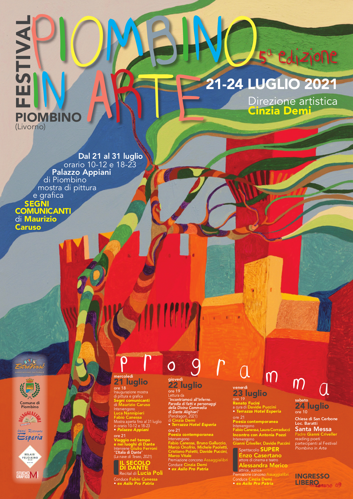 PIOMBINO IN ARTE, DAL 20 AL 24 LUGLIO GLI APPUNTAMENTI DELLA QUINTA EDIZIONE CON IL MEGLIO DELLA POESIA ITALIANA ��