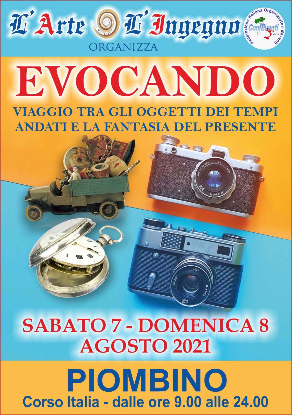 TORNA EVOCANDO: NUOVO APPUNTAMENTO CON IL MERCATINO SABATO 7 E DOMENICA 8 AGOSTO