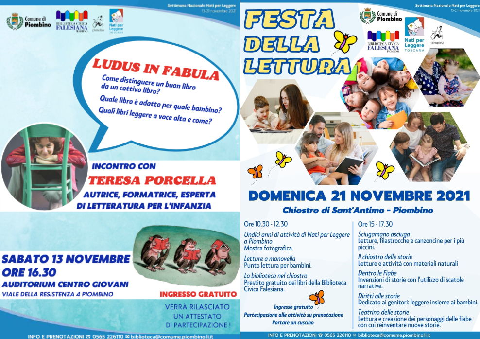SETTIMANA NAZIONALE NATI PER LEGGERE, DUE GIORNATE DI EVENTI PER GRANDI E PICCOLI