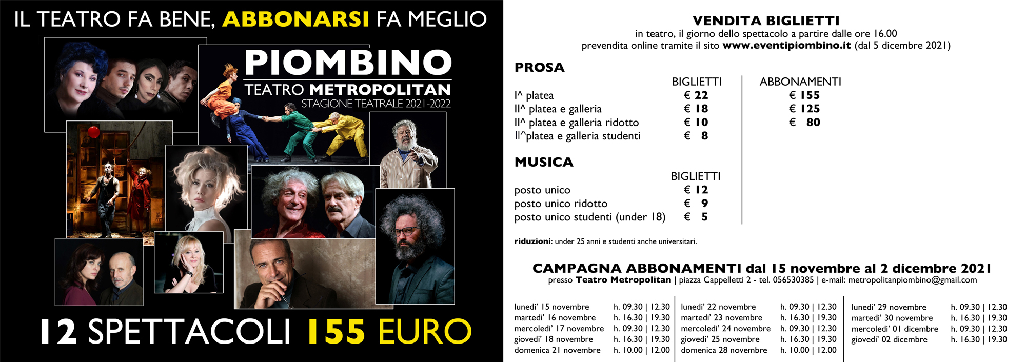 Stagione teatrale, al via luned� la campagna abbonamenti