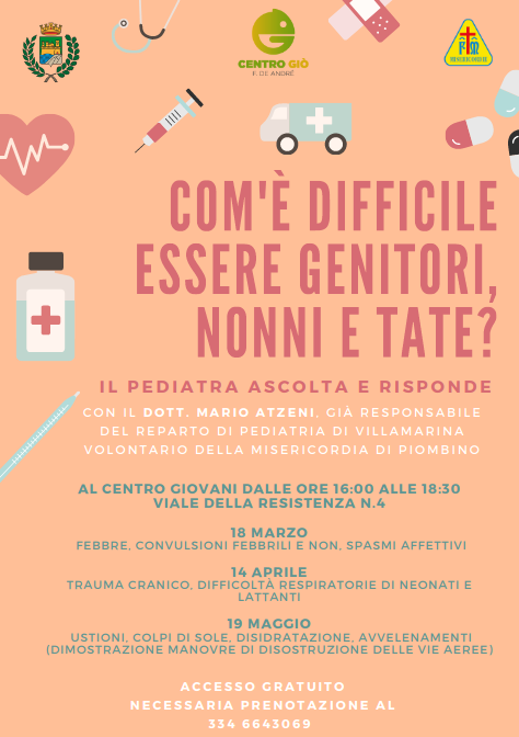 �COM�� DIFFICILE ESSERE GENITORI, NONNI E TATE?�, AL CENTRO GIOVANI TRE INCONTRI GRATUITI CON IL PEDIATRA