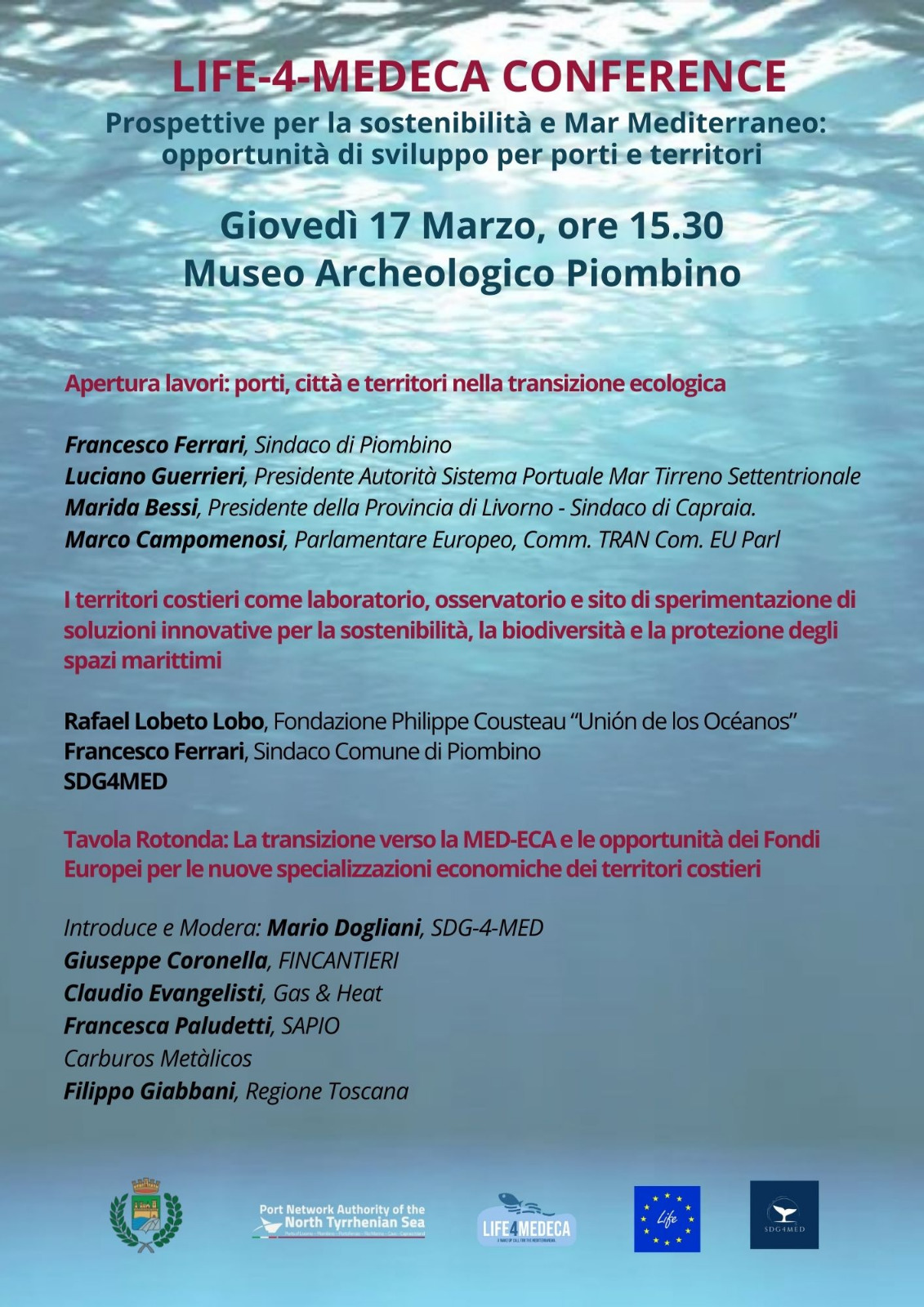 �Life-4-Medeca�: Piombino ospita la conferenza internazionale Appuntamento 