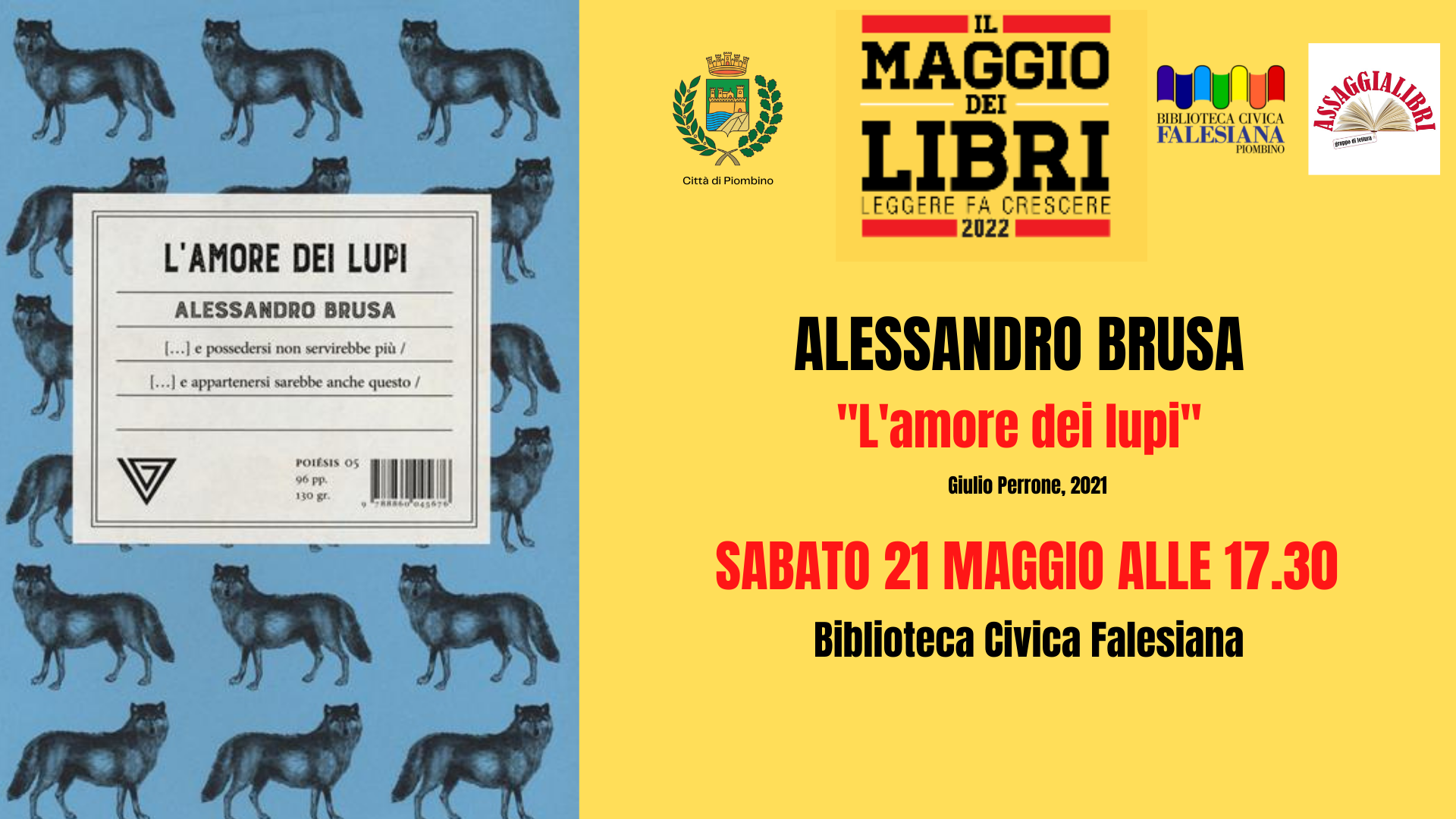 Un nuovo appuntamento del Maggio dei Libri con Alessandro Brusa