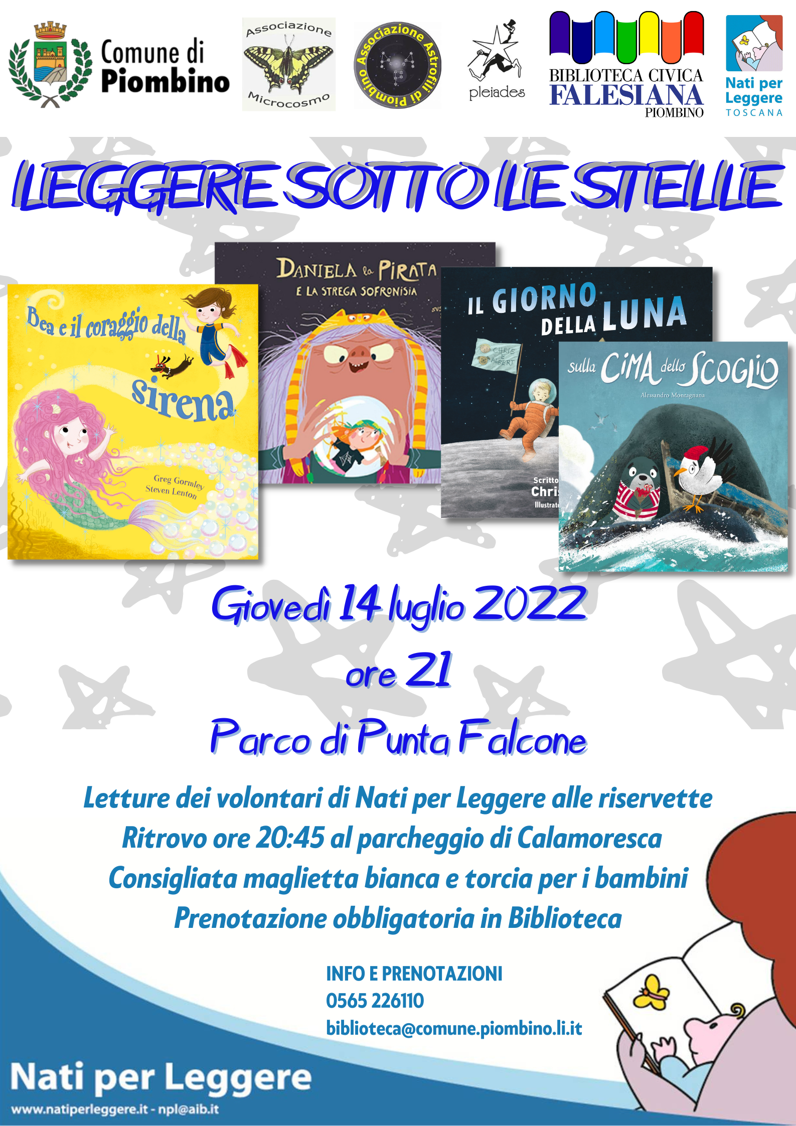 Leggere sotto le stelle: gioved� 14 luglio al parco di Punta Falcone
