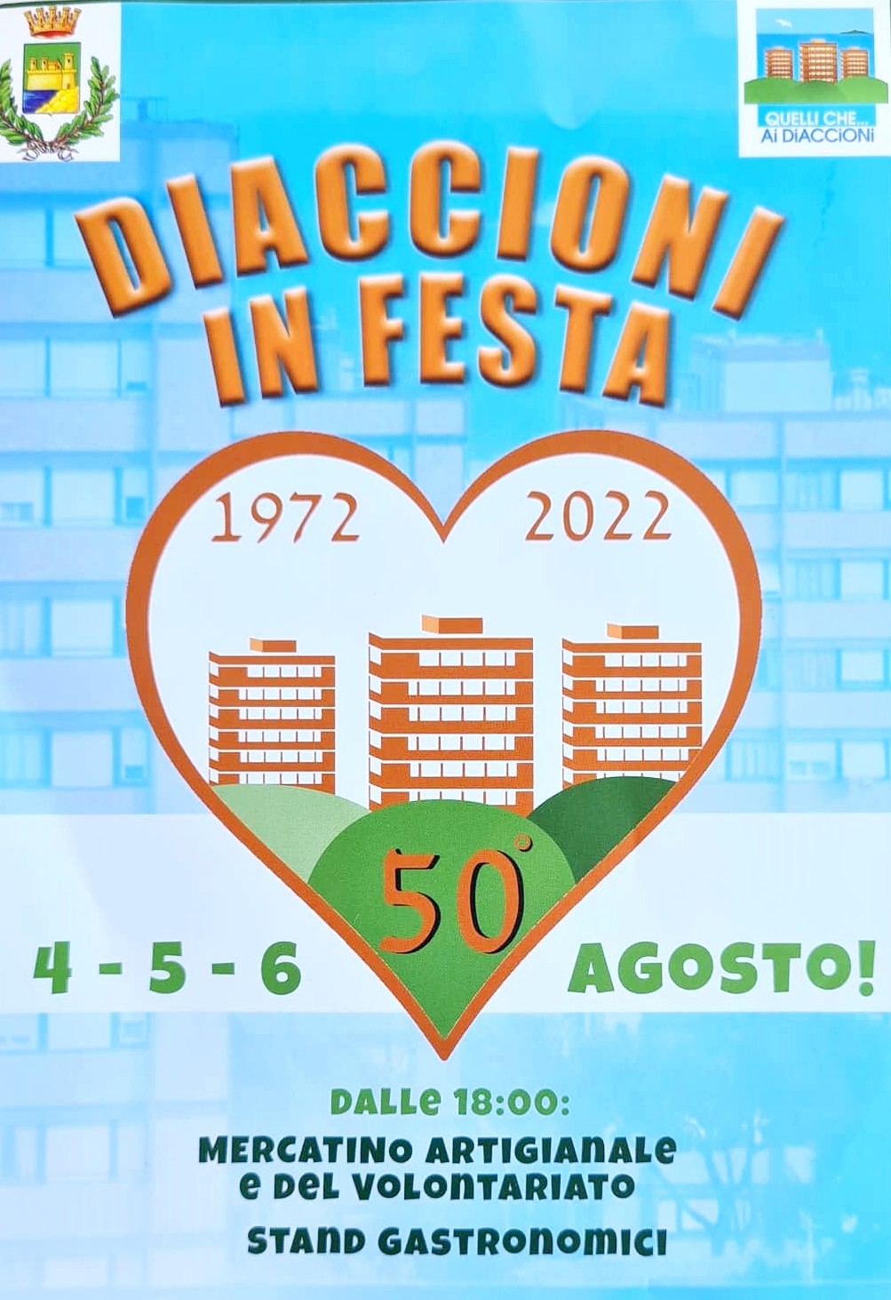 Diaccioni in festa, tre giornate dedicate ai 50 anni dei Diaccioni