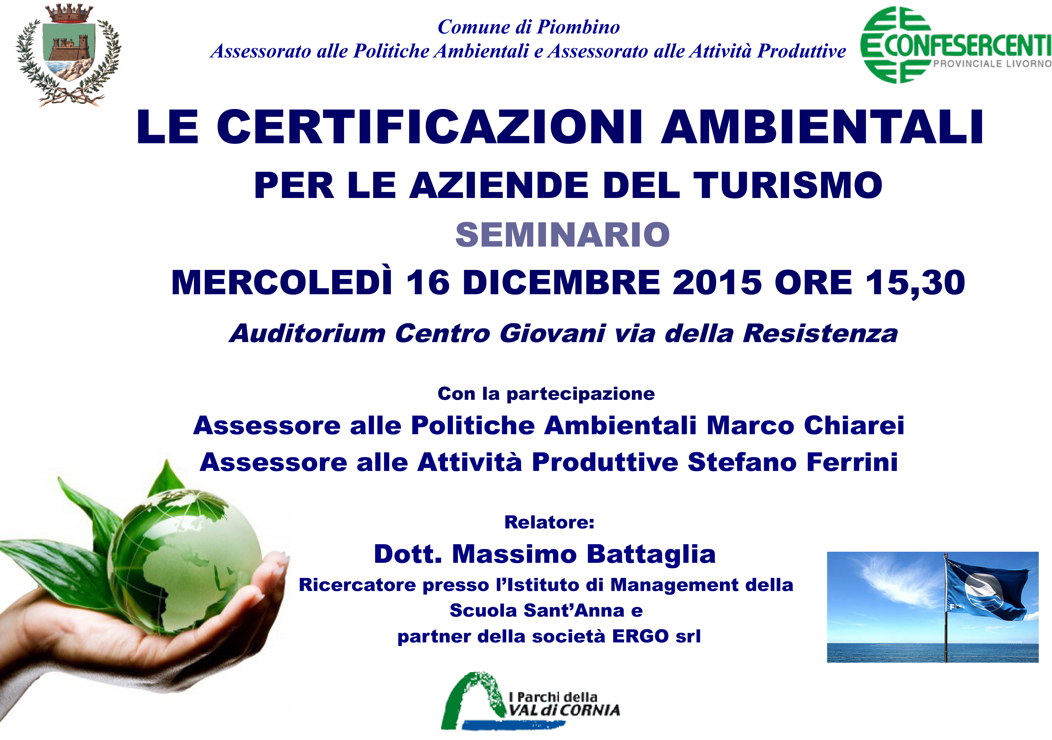 Certificazioni ambientali e turismo: seminario al Centro Giovani