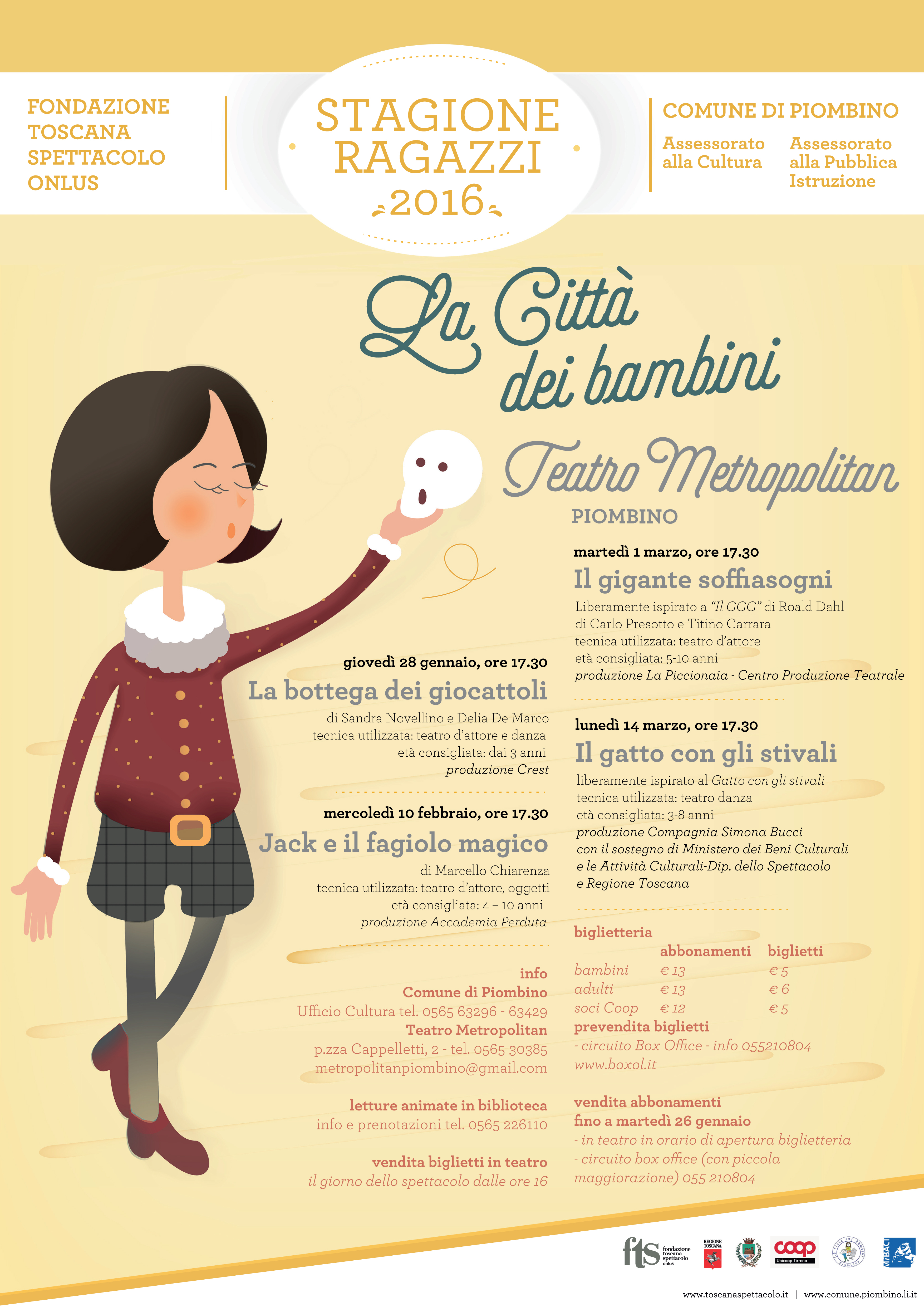 La nuova stagione teatrale per ragazzi al Metropolitan. Al via gli abbonamenti