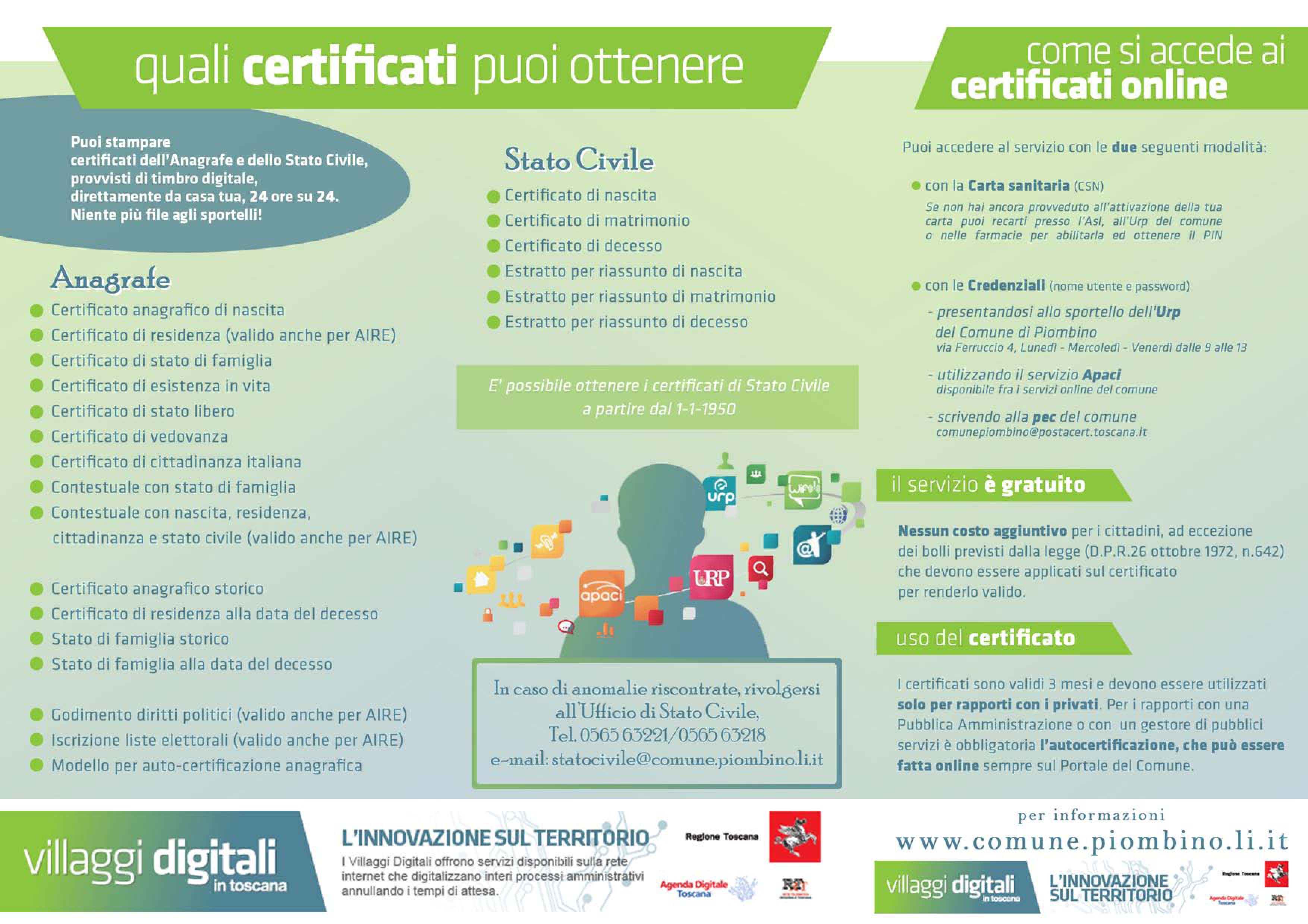 Un Comune sempre pi&ugrave; digitale Certificati online alla portata di tutti e nuovi servizi