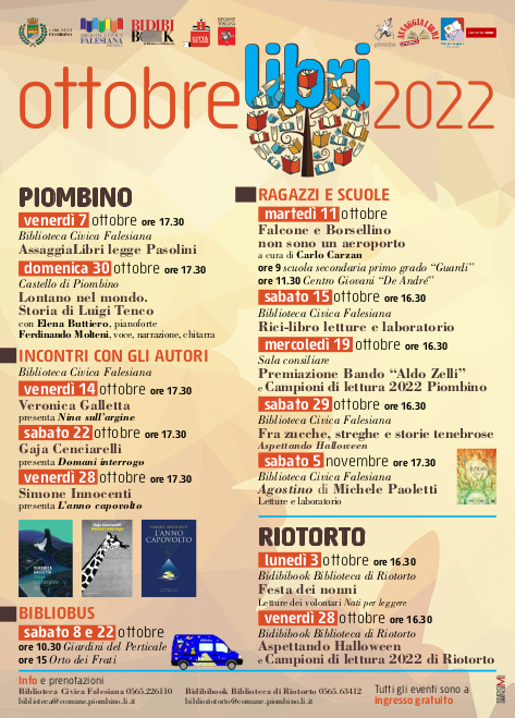 Torna la rassegna OttobreLibri 2022: venerd 7 ottobre il primo appuntamento