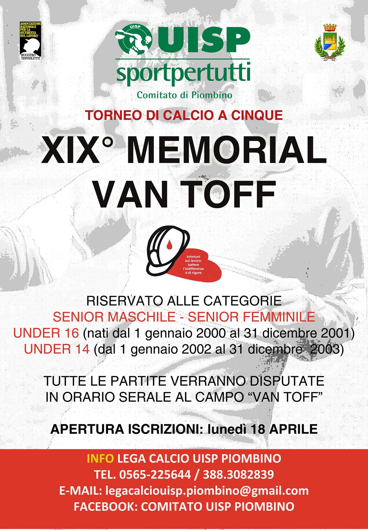 Dal 19esimo memorial Van Toff un messaggio contro il razzismo