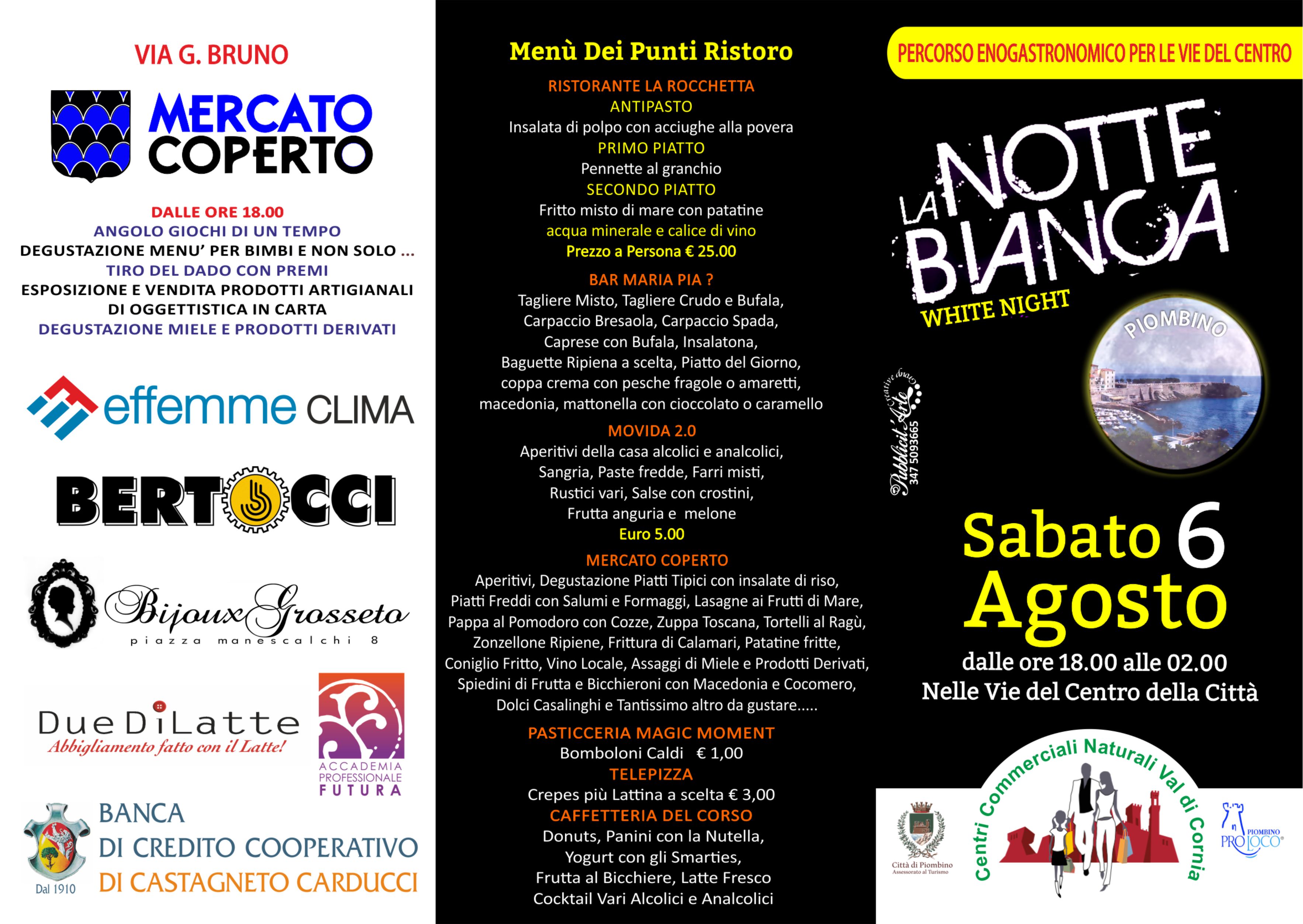 Piombino si prepara per la Notte Bianca Musica, enogastronomia, shopping e intrattenimento