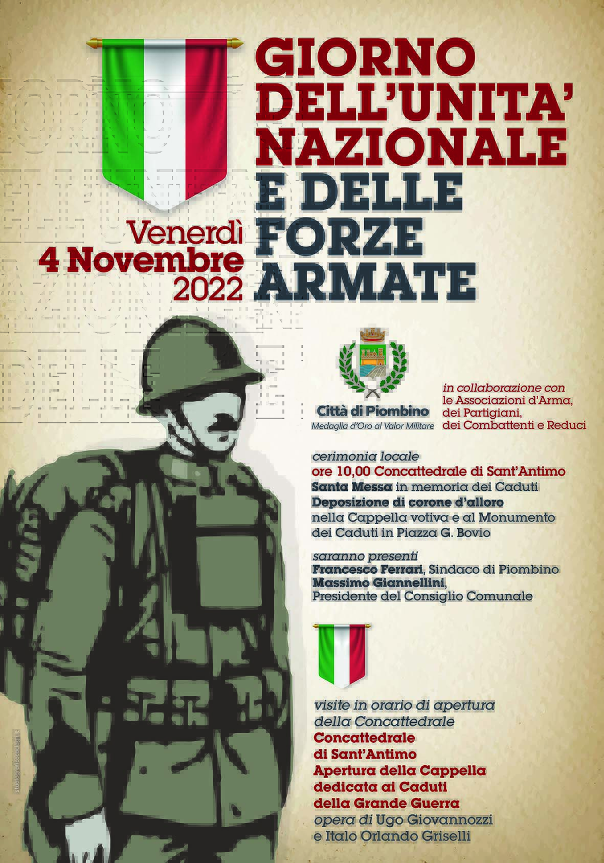 4 novembre: il Comune celebra la giornata dellUnit nazionale e delle Forze armate
