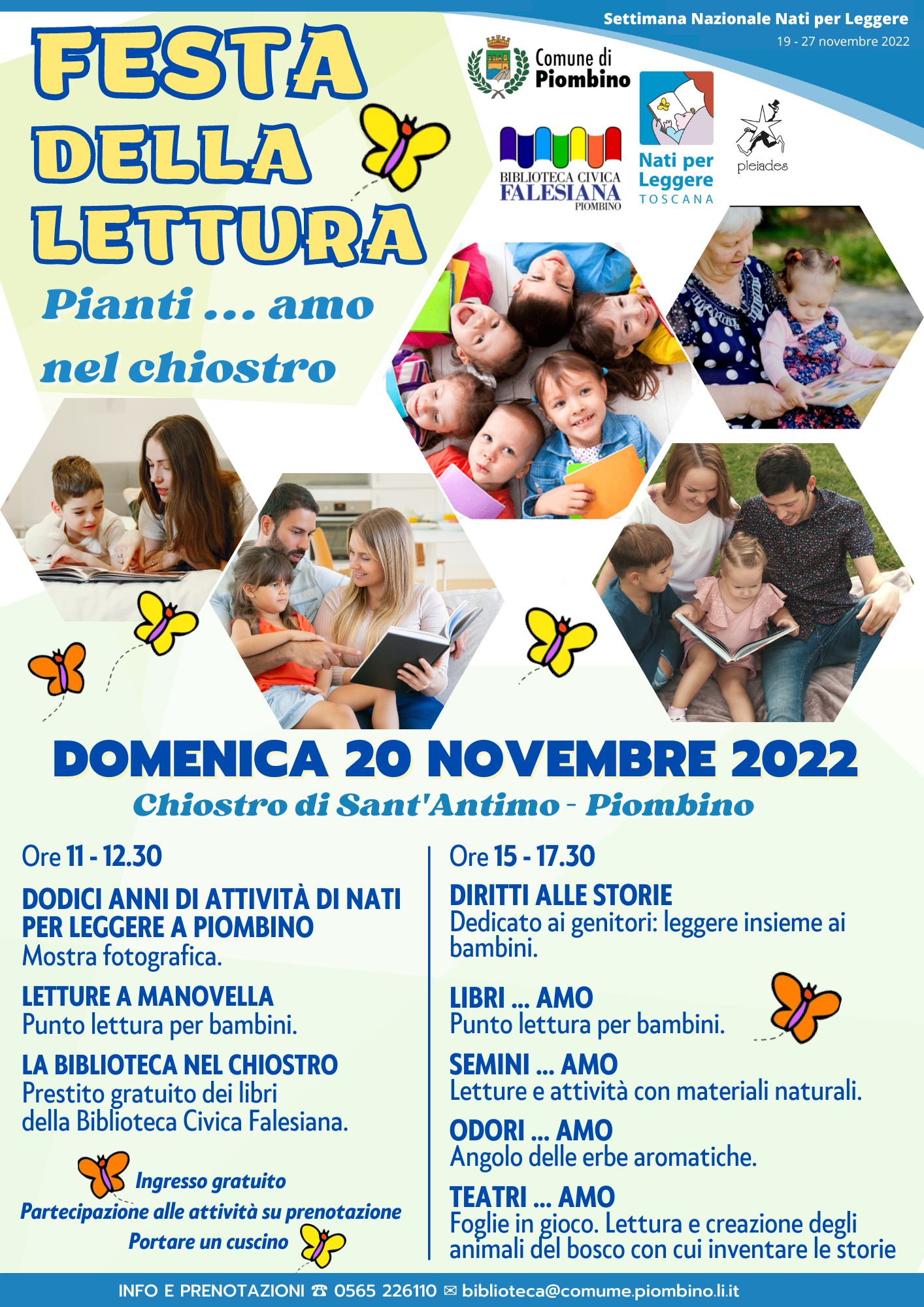 Settimana nazionale Nati per leggere: il programma della Biblioteca civica Falesiana