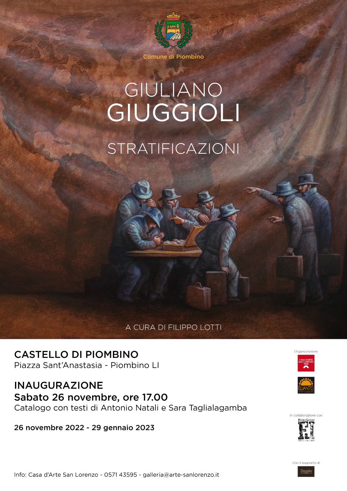 A Piombino Stratificazioni, la mostra dellartista Giuliano Giuggioli, dal 26 novembre 2022 al 29 gennaio 2023