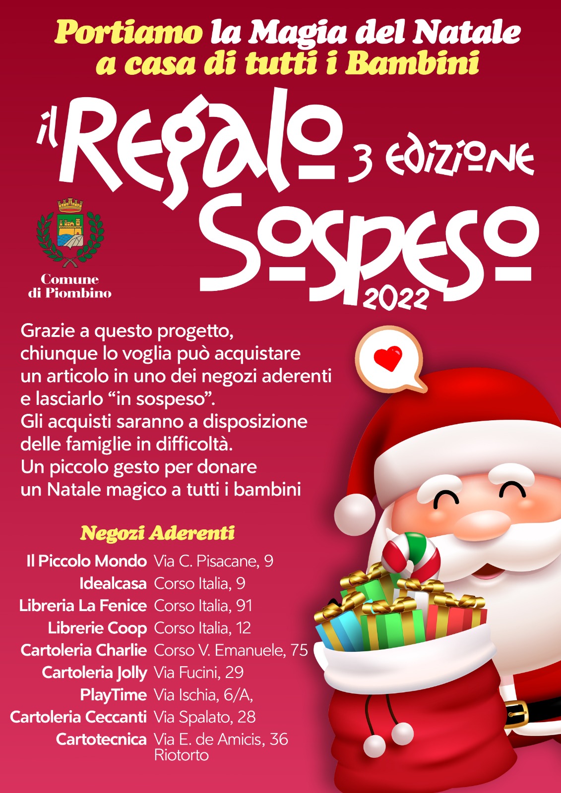 Per Natale torna il Regalo sospeso