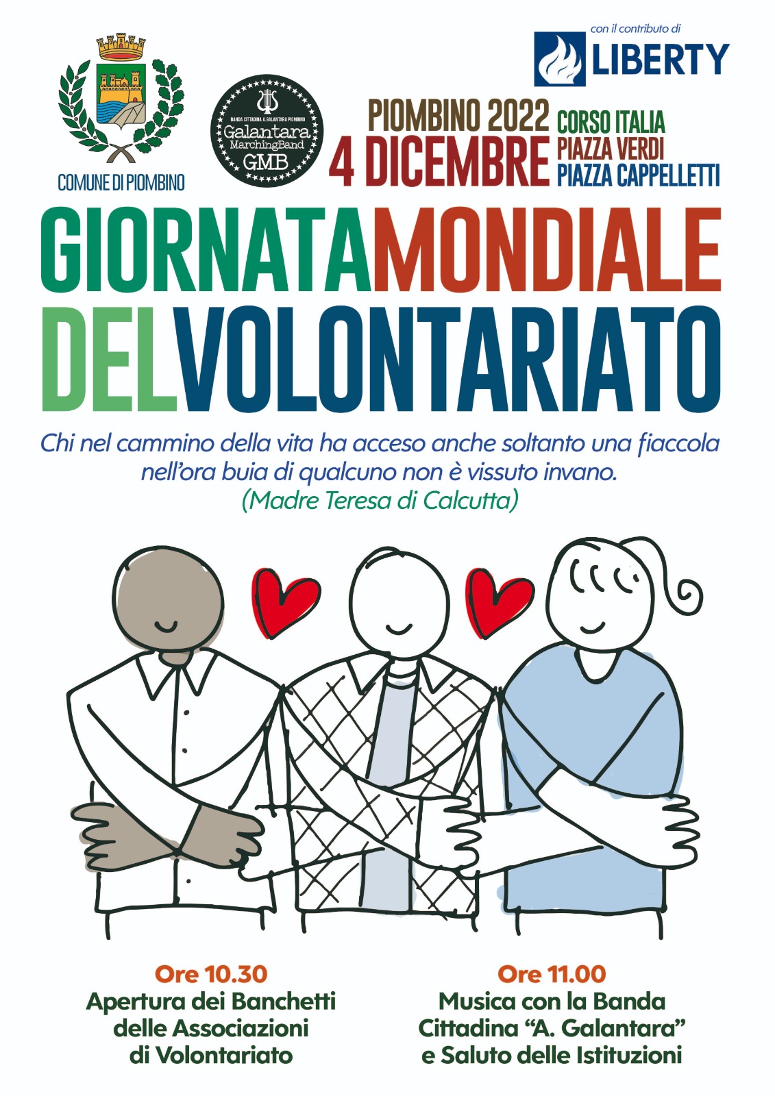 Giornata mondiale del volontariato: il Comune organizza un\'iniziativa dedicata alle associazioni