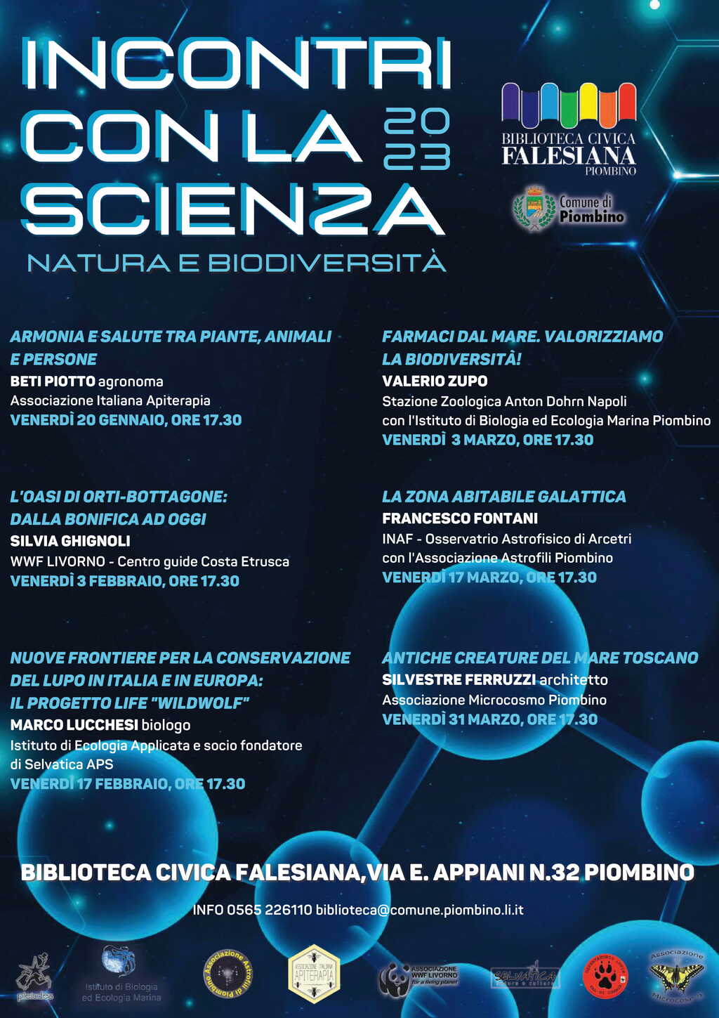 Biblioteca Civica Falesiana,  ripartono gli incontri con la scienza 2023  su natura e biodiversit�.