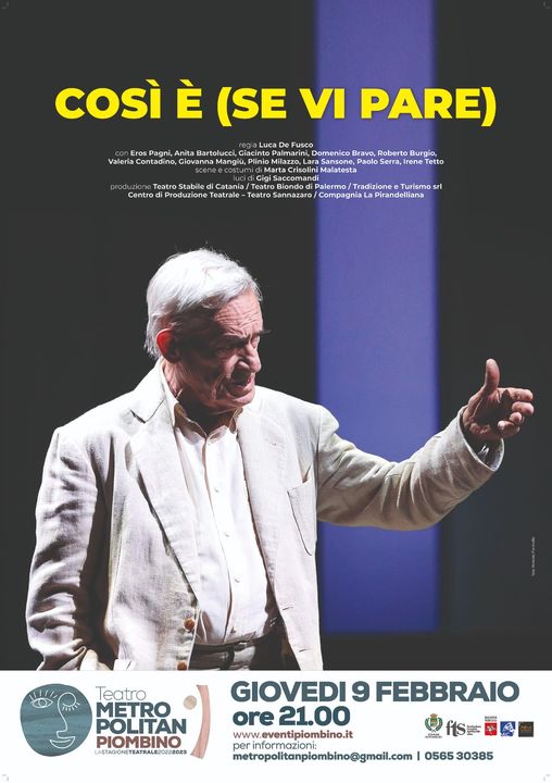 Gioved� 9 febbraio al Teatro Metropolitan \