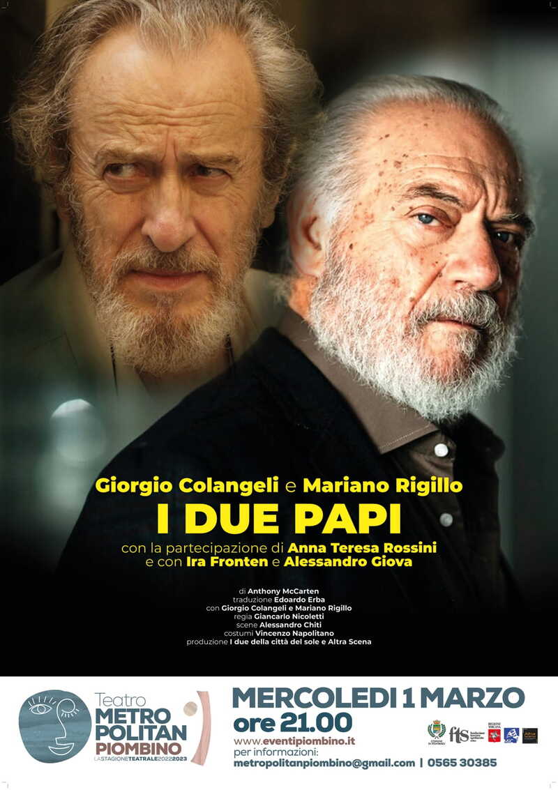 Stagione teatrale: mercoled� 1 marzo si torna a teatro con I due papi