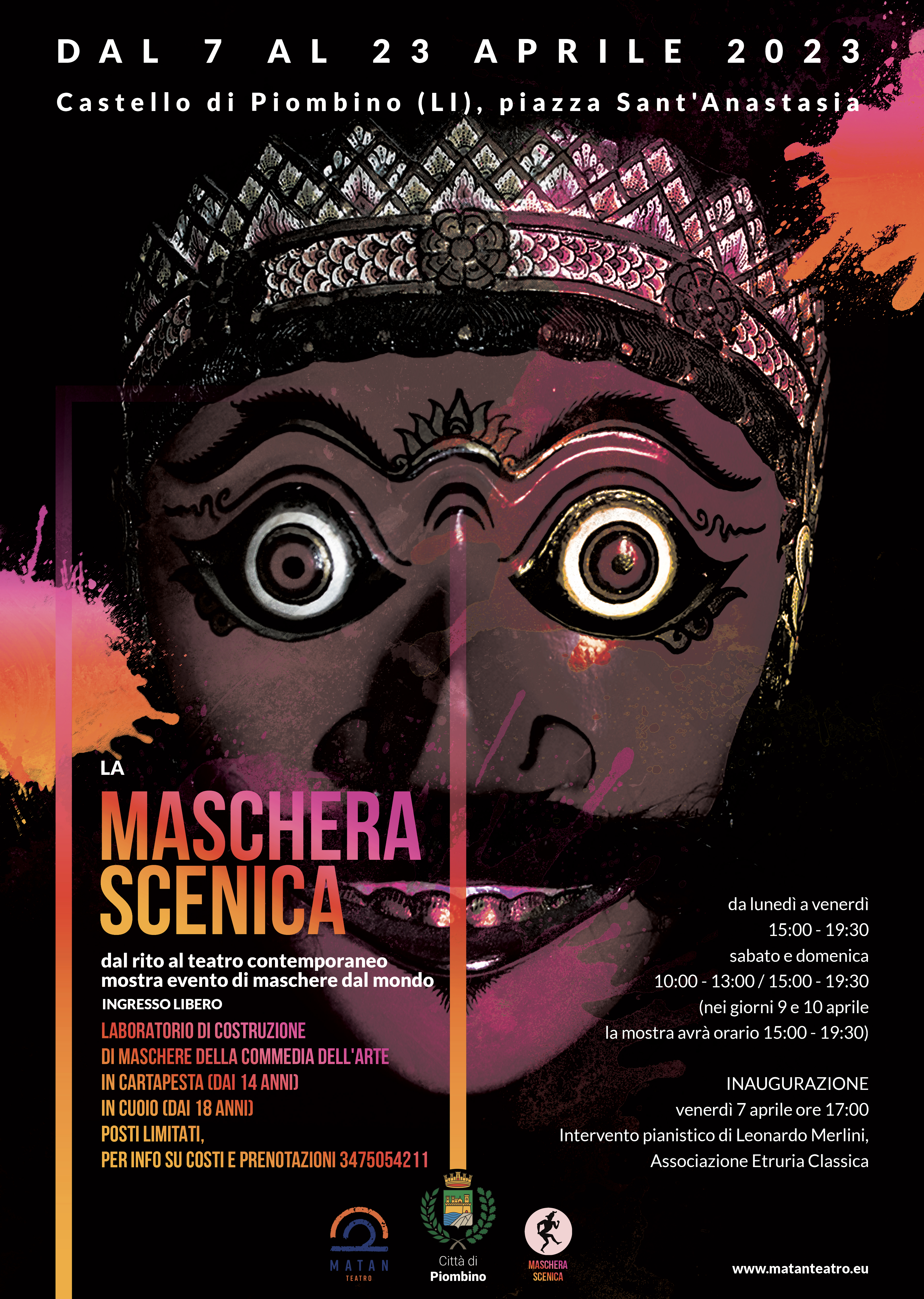 Maschere dal teatro e dal mondo, al Castello di Piombino una mostra per celebrarle