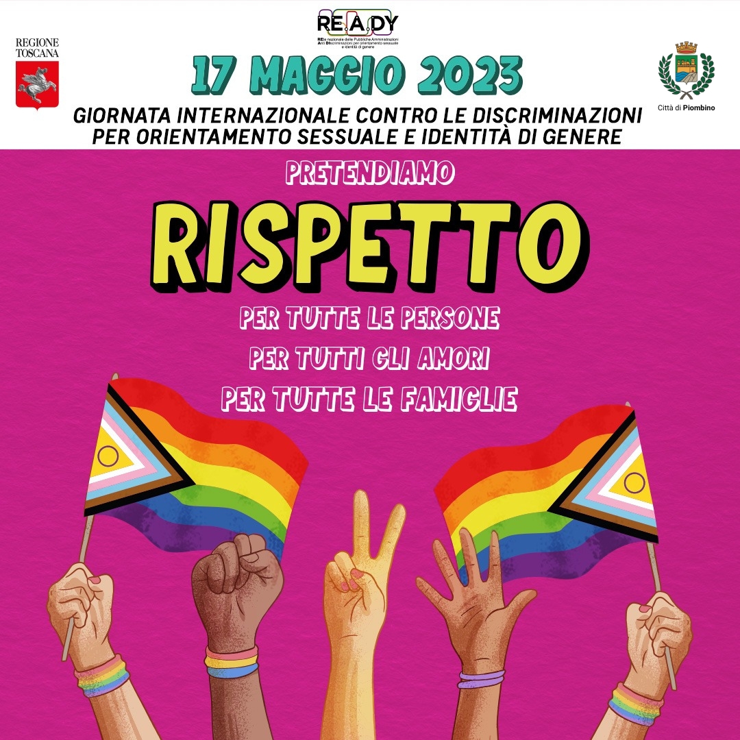 Giornata internazionale contro l\'omofobia, la bifobia e la transfobia: le iniziative del Comune