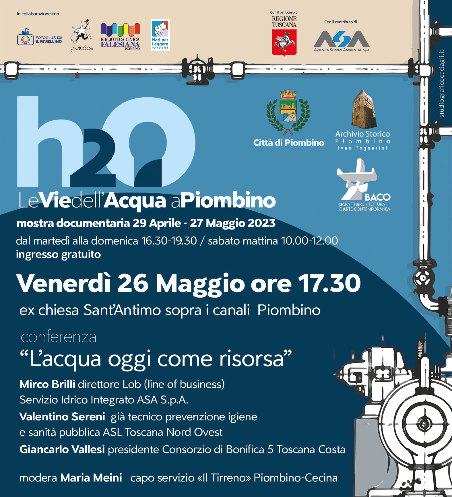 Eventi in chiusura della mostra �H2O. Le vie dell�acqua a Piombino�