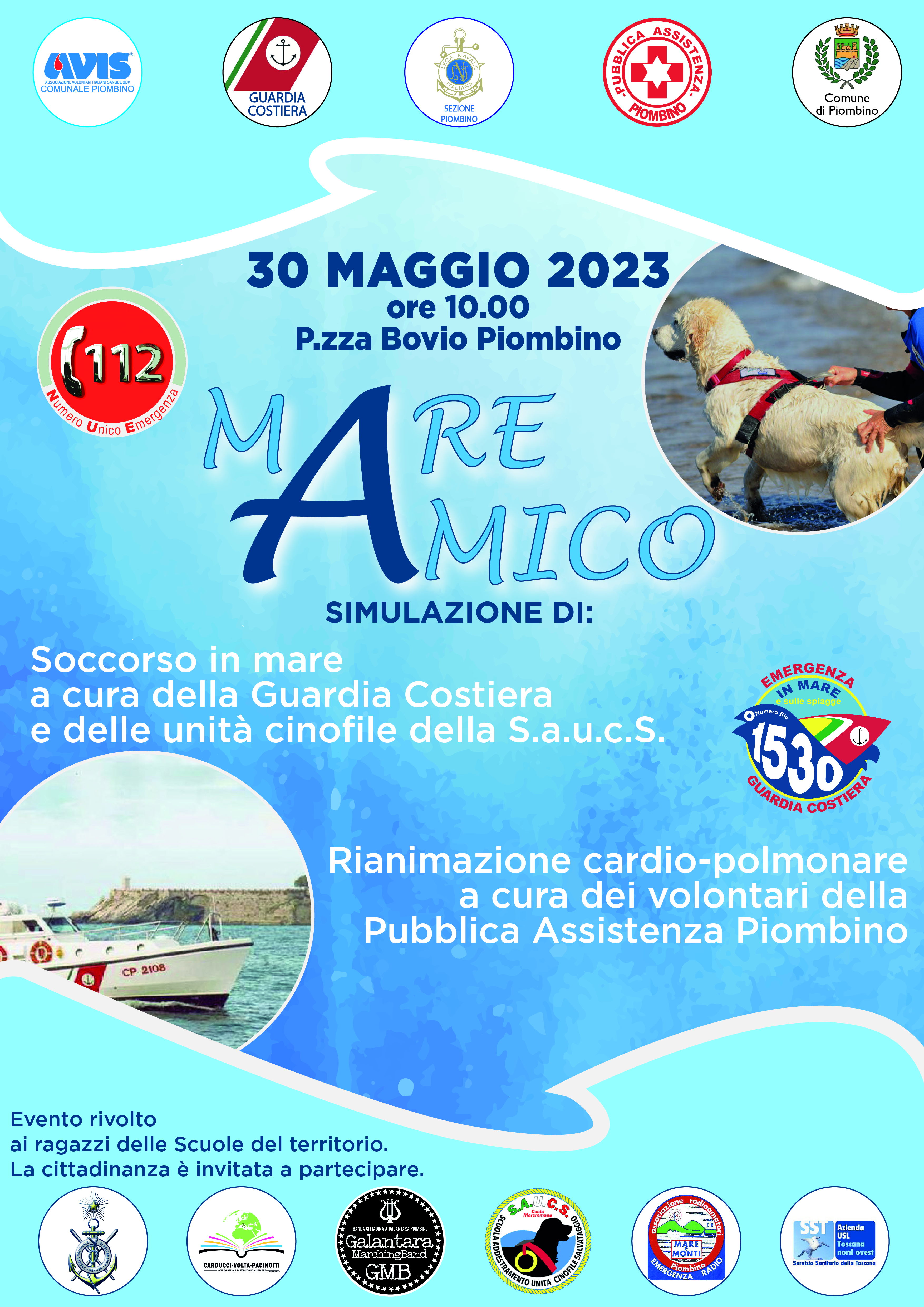 Mare amico: marted 30maggiopiazza Bovio ospiter la simulazione di soccorso in mare