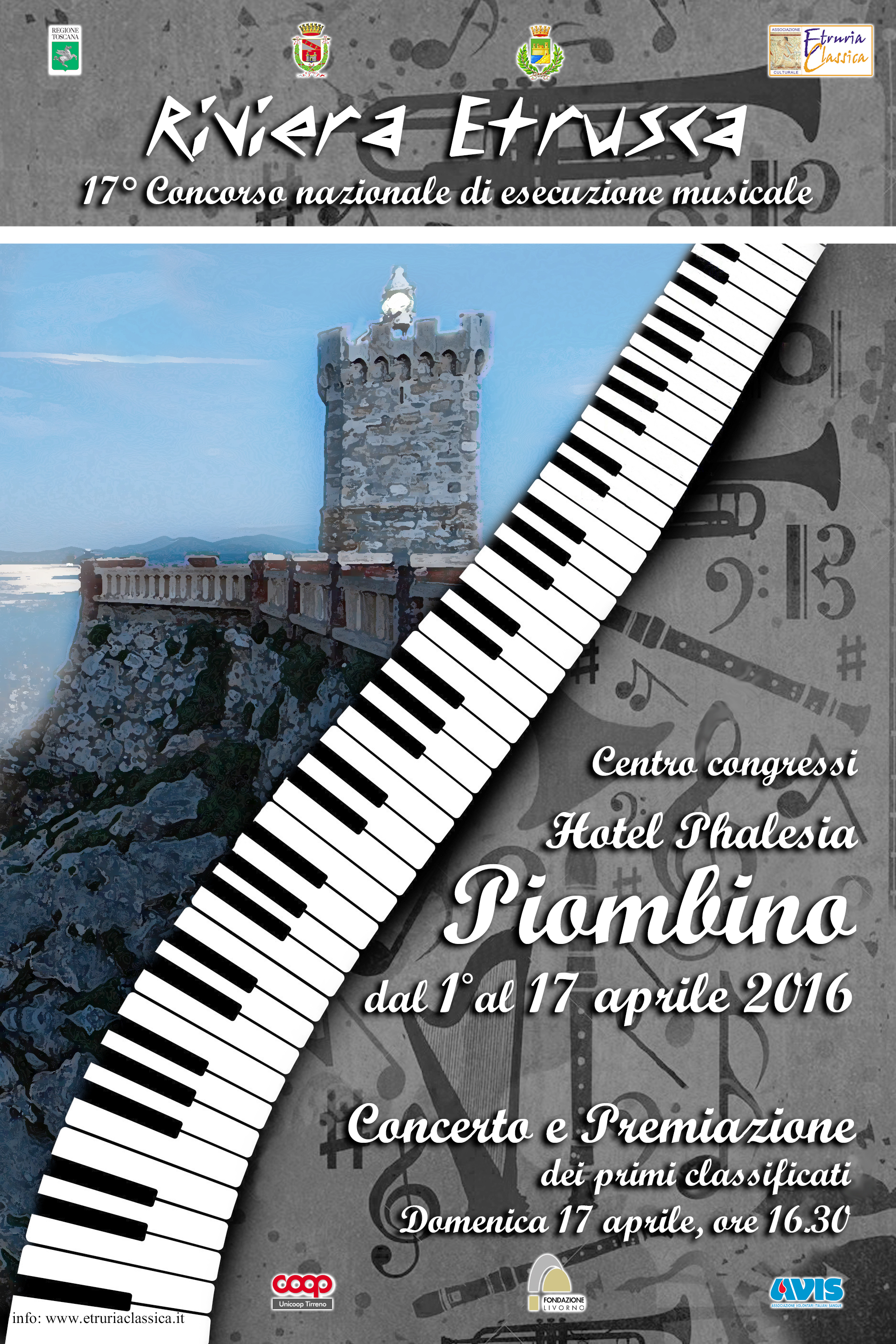 Domenica 9 aprile Concerto inaugurale del 18&deg; Concorso nazionale di esecuzione musicale Riviera Etrusca