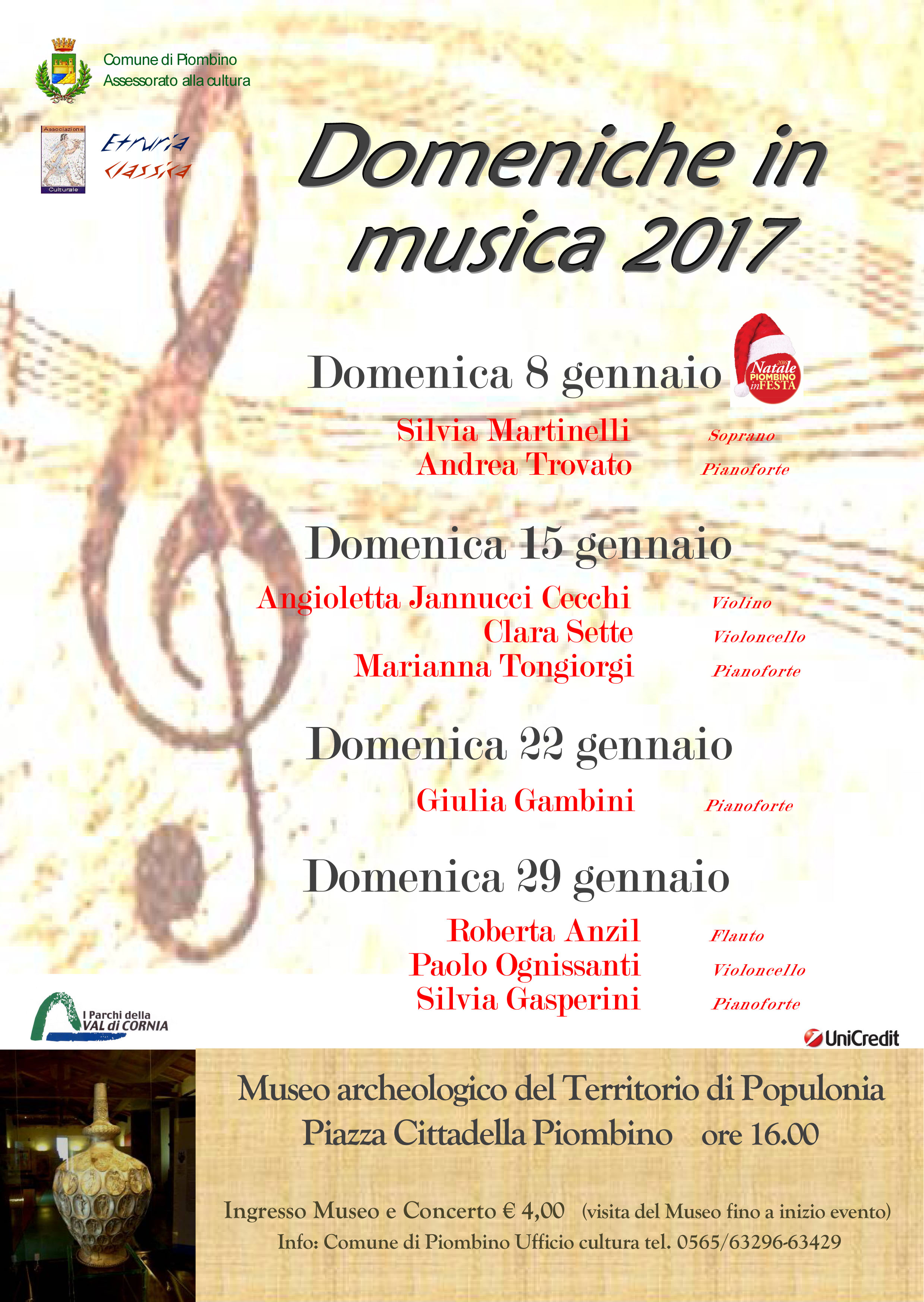 Flauto, violoncello, pianoforte per l\'ultimo appuntamento con le domeniche in musica al museo archeologico