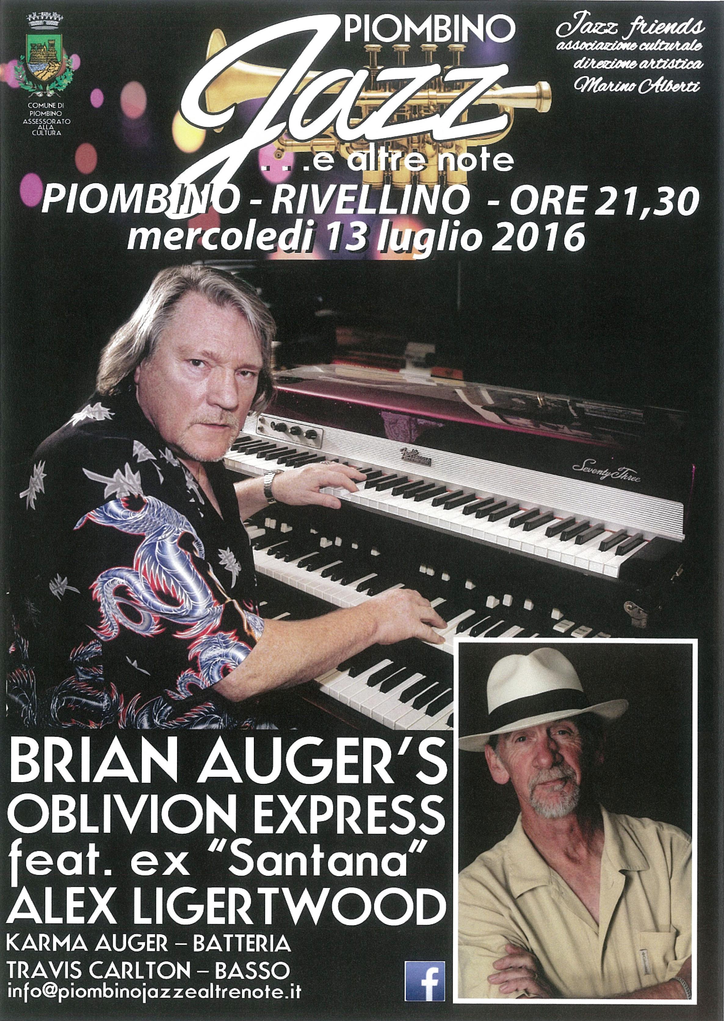 Brian Auger e Alex Ligertwood a Piombino per il Festival Jazz