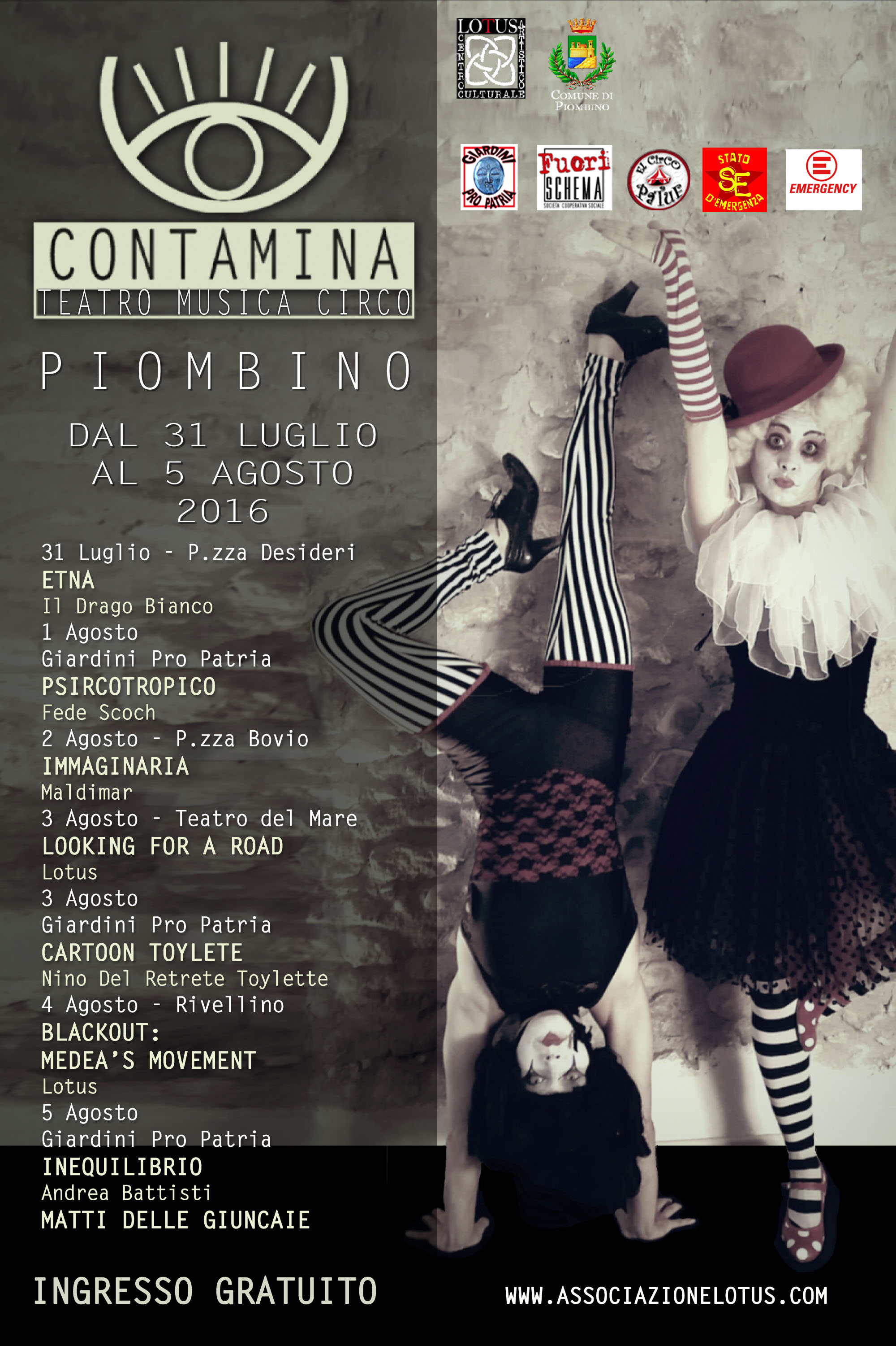 Al via l\'edizione 2016 di "Contamina", rassegna di teatro, musica e circo