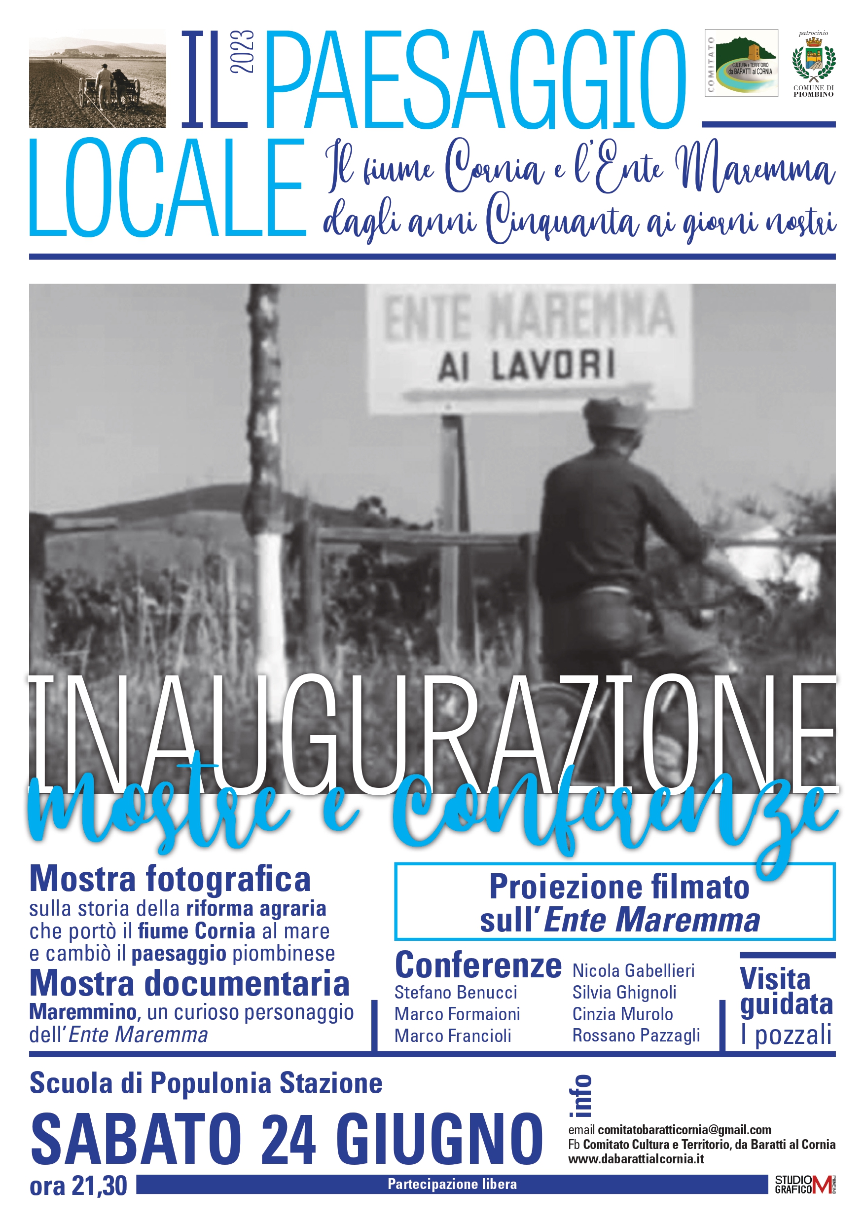 Estate 2023 �Il Paesaggio locale�� Calendario delle iniziative del Comitato Cultura e Territorio da Baratti al Cornia a Populonia Stazione