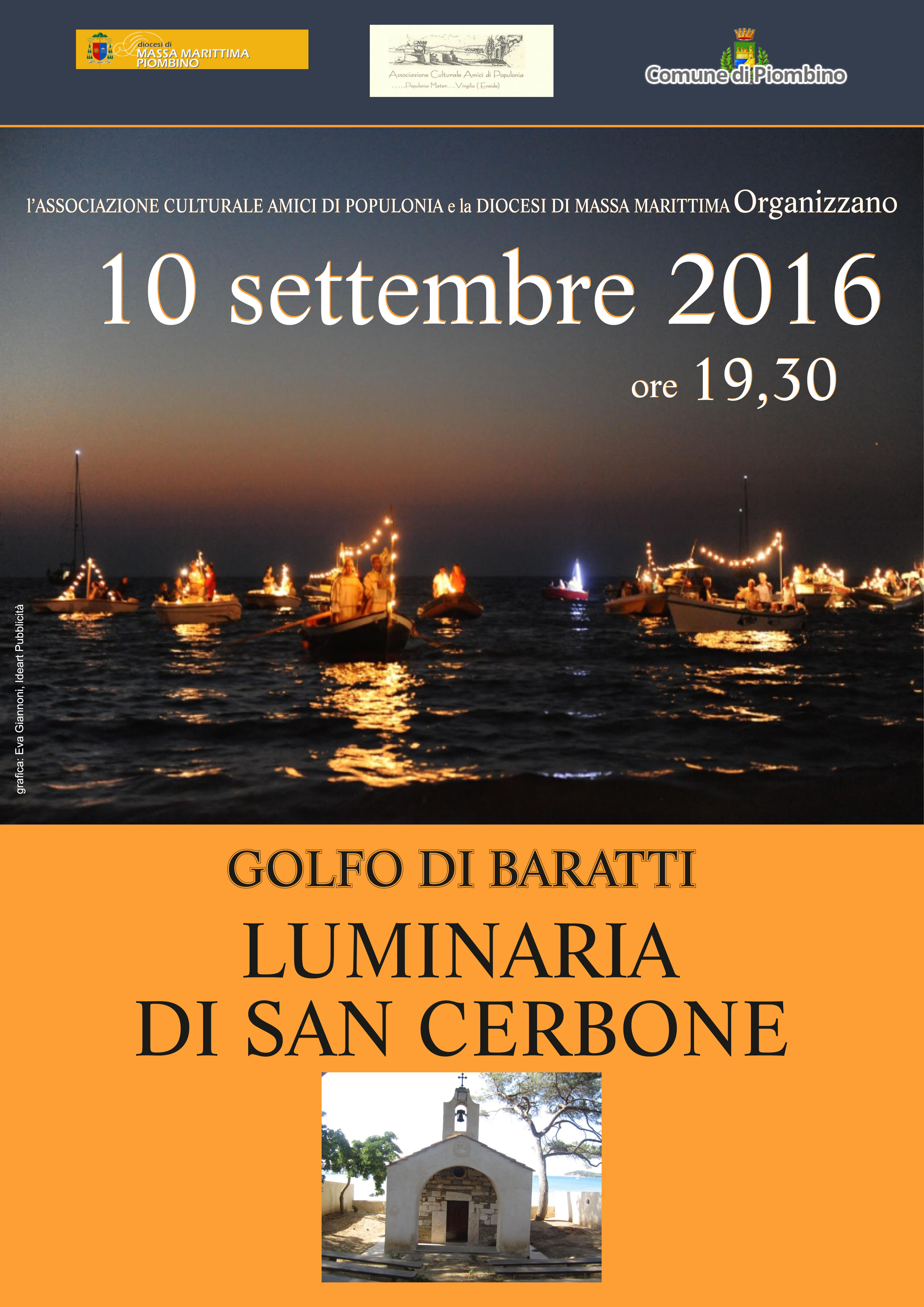La Luminaria di San Cerbone: sabato 10 settembre alle ore 19.30 presso il Golfo di Baratti