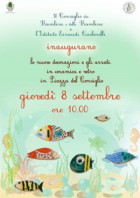 Gioved&igrave; 8 settembre ore 10.00 inaugurazione delle decorazioni realizzate dai bambini e ragazzi delle scuole in Piazza del Consiglio