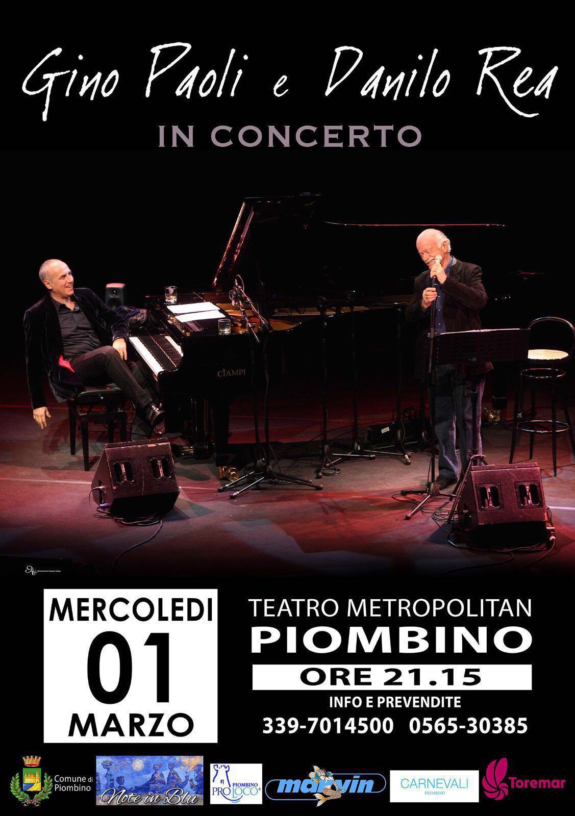 Successo  del concerto di Gino Paoli e Danilo Rea al Metropolitan