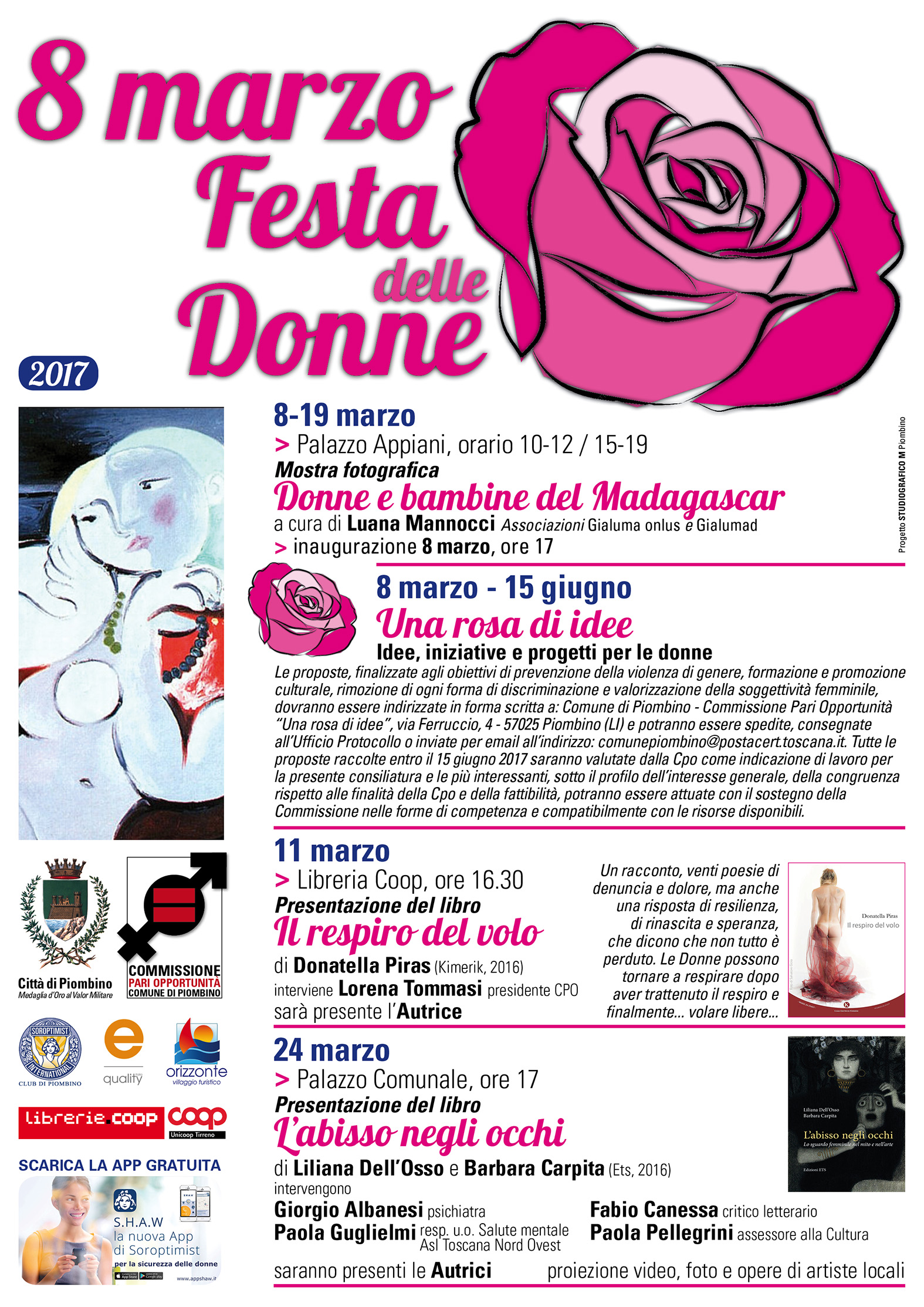 Il programma delle attivit&agrave; nel territorio comunale in occasione della Festa della Donna.