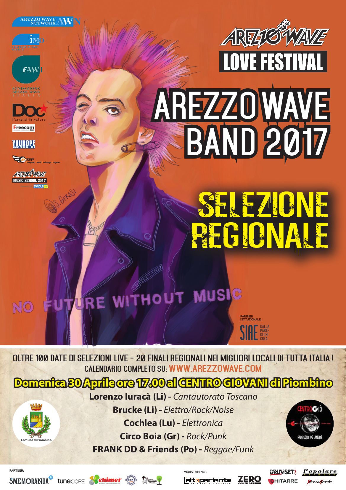 AREZZO WAVE CONTEST // TOSCANA 30 aprile - Piombino (Li) - Centro Giovani - h. 17:00