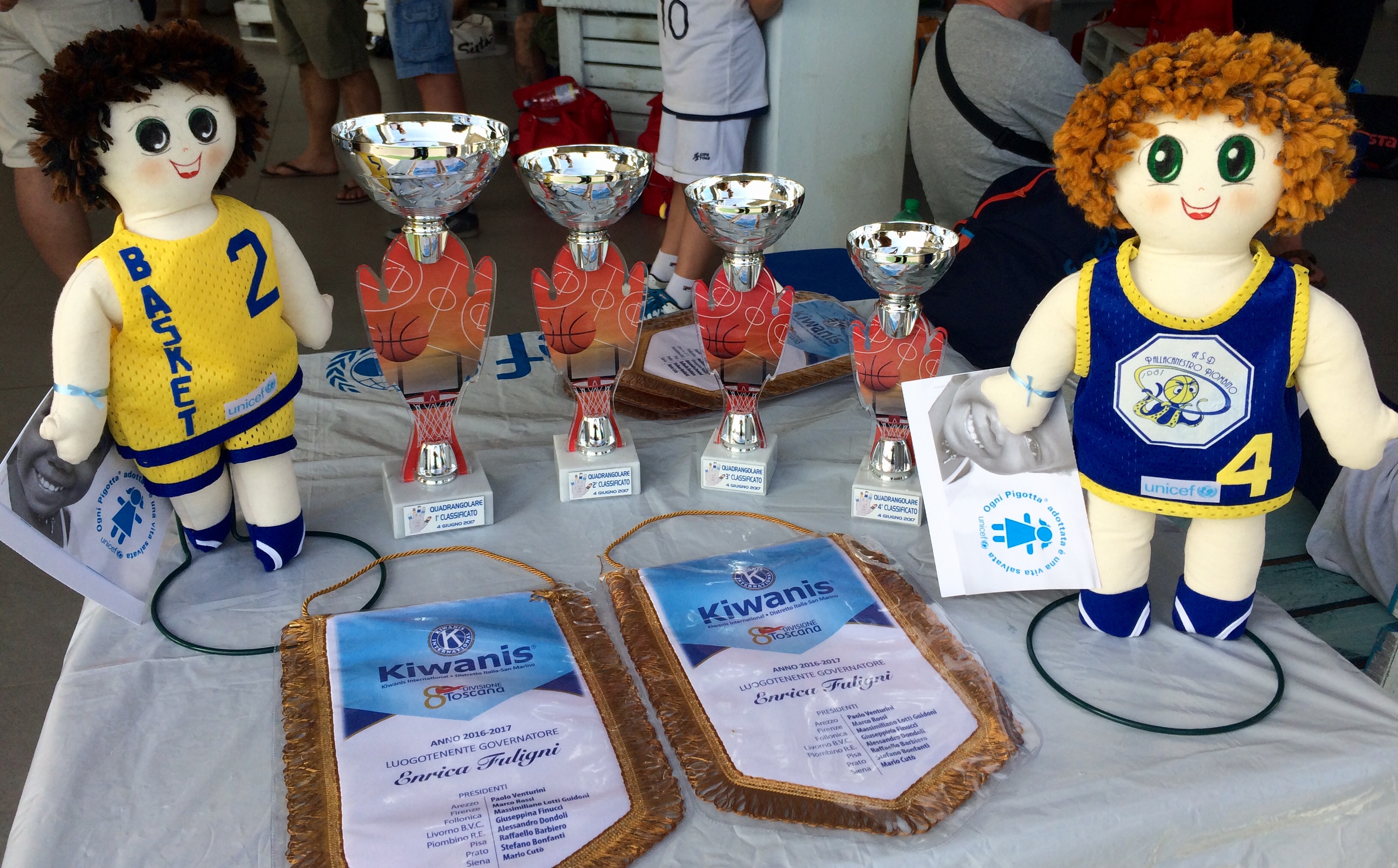 Successo del torneo  "PLAY KIWANIS FOR UNICEF" al piazzale di alaggio