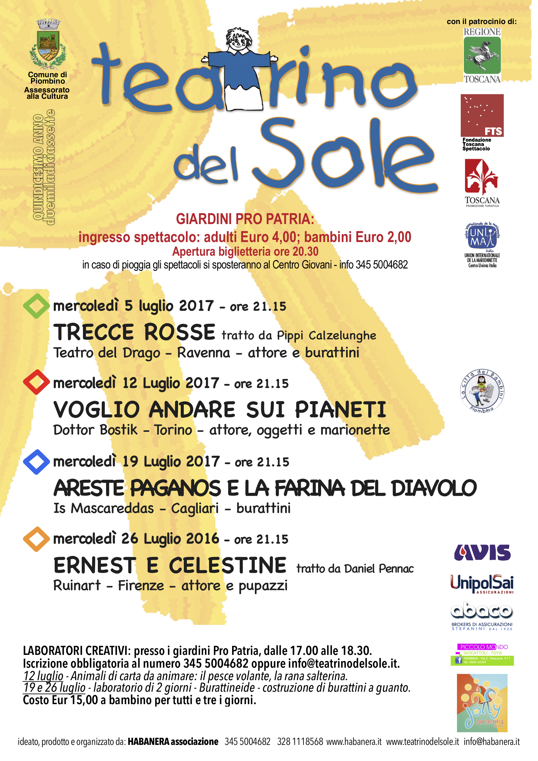 Teatro per bambini ai giardini Pro Patria