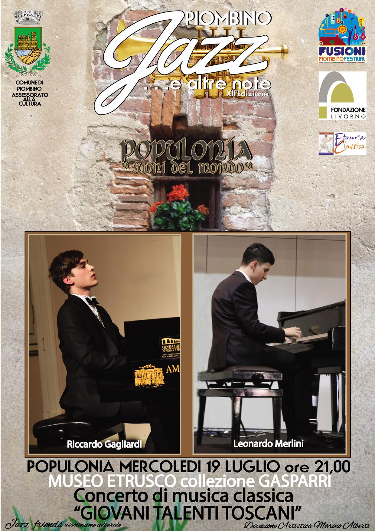 Concerto di pianoforte al museo "Gasparri" con Riccardo Gagliardi e Leonardo Merlini