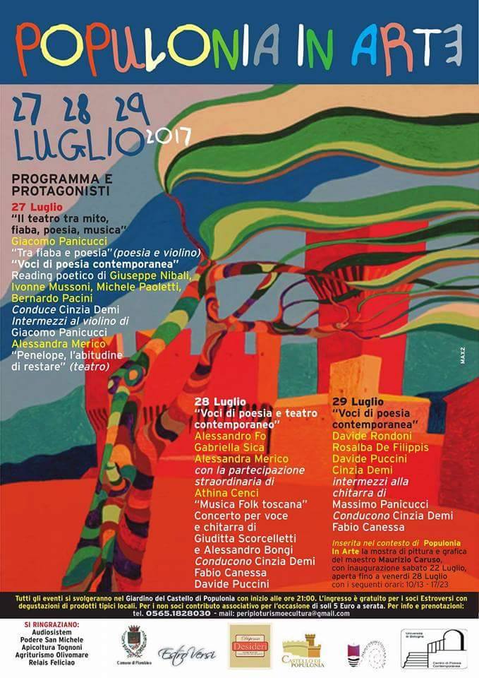 Serata conclusiva della rassegna di poesia, arte e musica a Populonia
