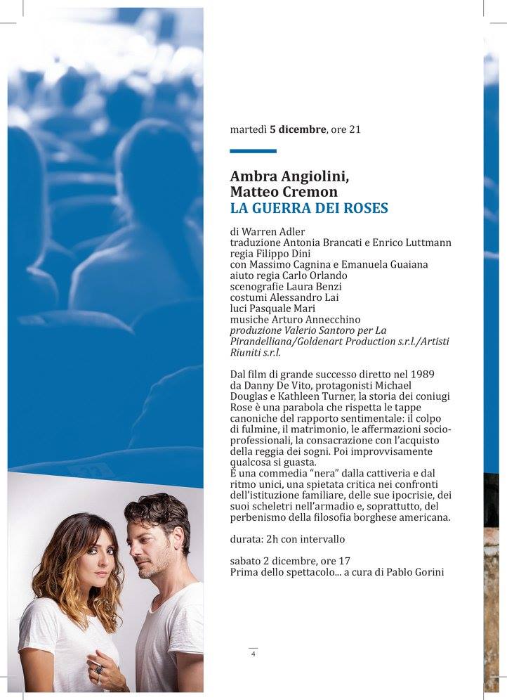 Al Metropolitan "La guerra dei Roses" con Ambra Angiolini e Matteo Cremon