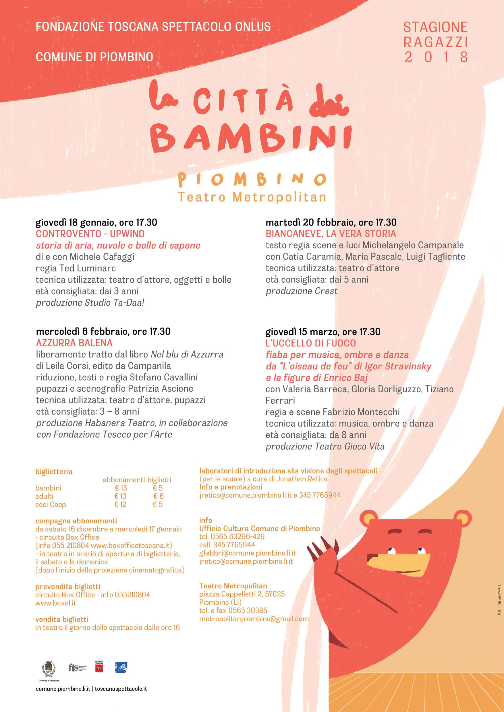 Al via la rassegna teatrale per ragazzi al Metropolitan con Controvento. Storia di aria, nuvole e bolle di sapone